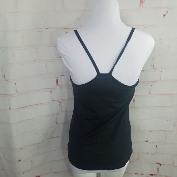 3/$25 Nike black tank top shelf bra medium - Picture 3 of 5